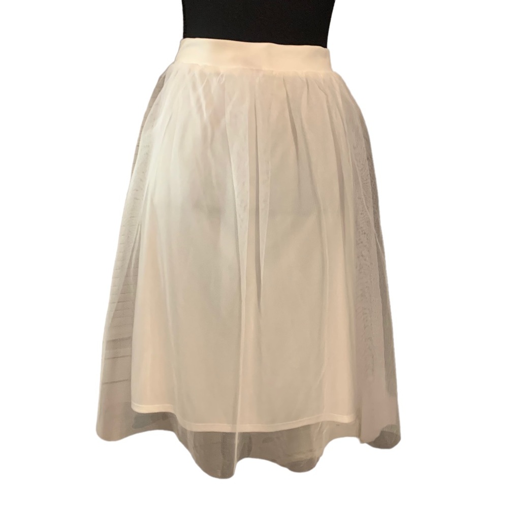 Hot Gal Ivory Tulle Skirt